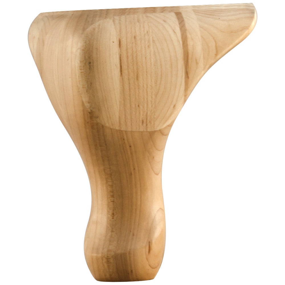 4-1/4" W x 4-1/4" D x 6" H Cherry Queen Anne Leg