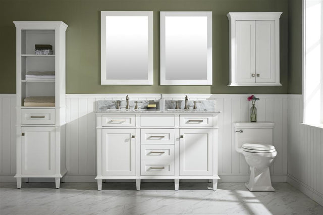 Legion Furniture 54″ Double Sink Vanity Cabinet With Lime Stone Top