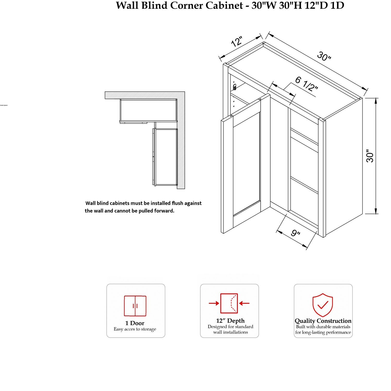 RHC-SIG-N-WBC3030 - Specification Drawing