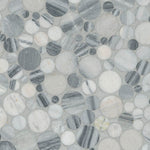 MSI Alaska Gray Marble Mosaics — Pebble Polished 12x12 mesh sheet