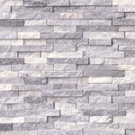 MSI Alaska Gray Marble Mosaics — Splitface Interlocking 12x12 mesh sheet