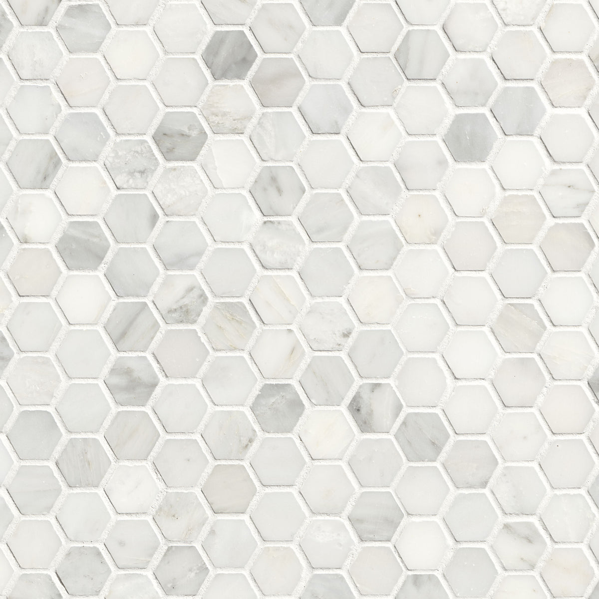 Arabescato Carrara 1" Hexagon Honed