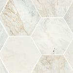 Arabescato Venato 8 inch Hexagon honed marble mosaic