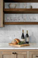 Arabescato Venato Milano Ribbo 12x24 honed - kitchen room scene