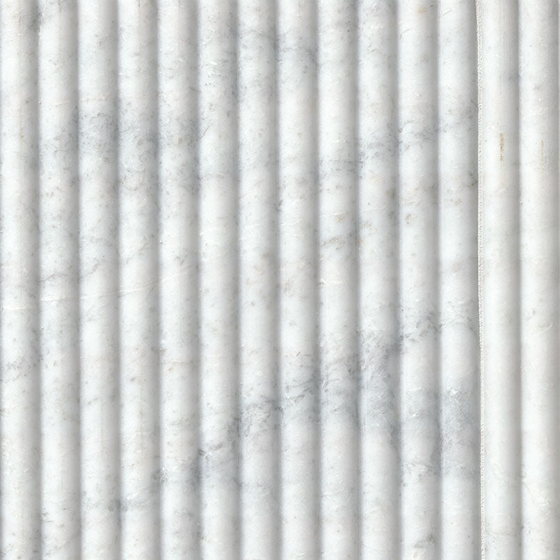 Arabescato Venato Milano Ribbo 12x24 honed fluted marble panel