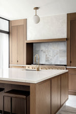 Arabescato Venato Valentino Fluto 12x24 honed - kitchen room scene