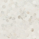 Arabescato Venato White 2 inch Hexagon honed - angle view