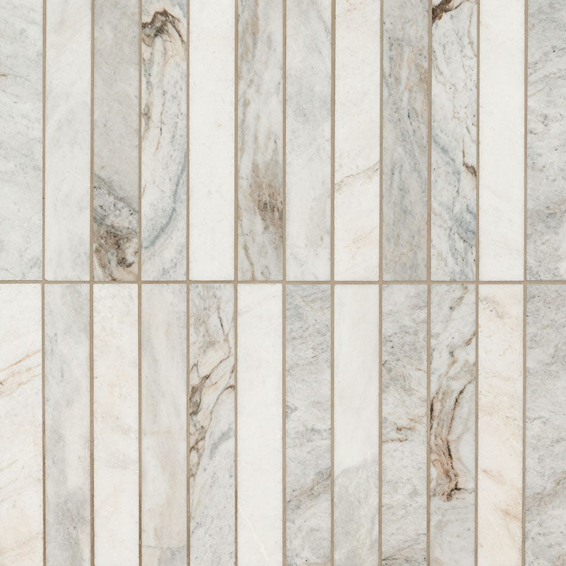 Arabescato Venato White 2x12 Stacked honed - variations
