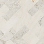 Arabescato Venato White 4x12 honed - angle view