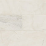 Arabescato Venato White 4x12 honed marble tile