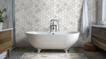 Arabescato Venato White 5 inch Hexagon honed - room scene