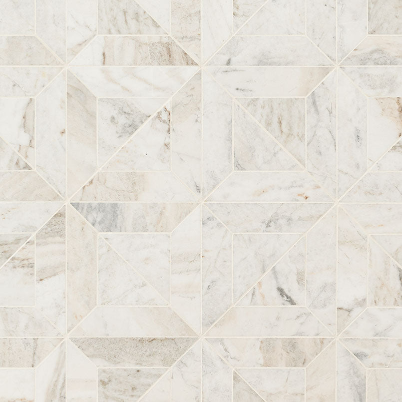 Arabescato Venato White Argyle honed - angle view