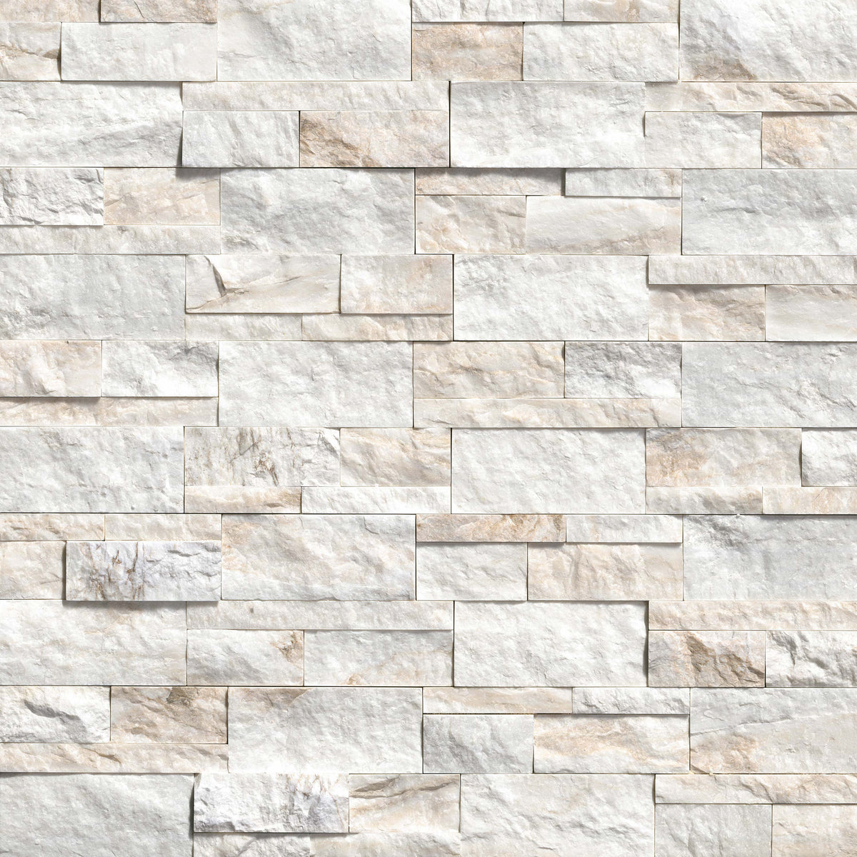 XL Rockmount Arabescato Venato 9x24 stacked stone panel