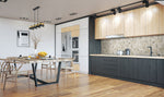 Athena Gold 2 inch Hexagon honed - room scene