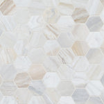Athena Gold 2 inch Hexagon honed marble mosaic