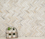 Athena Gold Chevron pattern honed - room scene