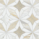 Athena Gold Estrella polished marble mosaic