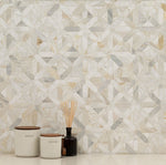 Athena Gold Geometrica honed - room scene