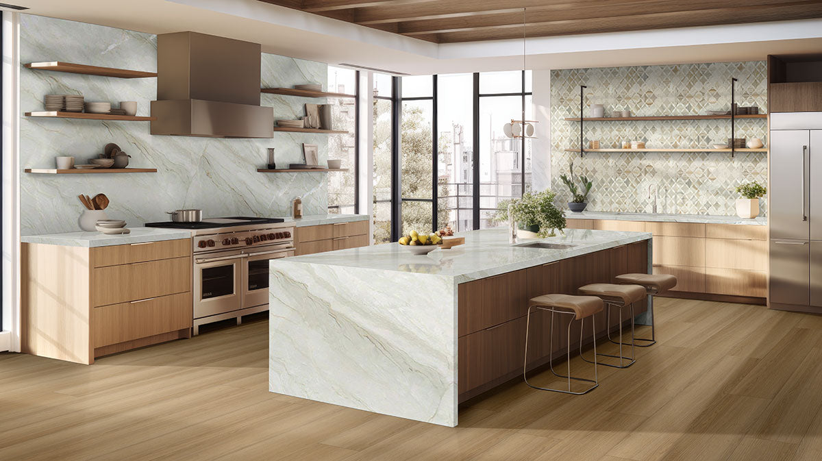Athena Gold Lola polished - kitchen room scene