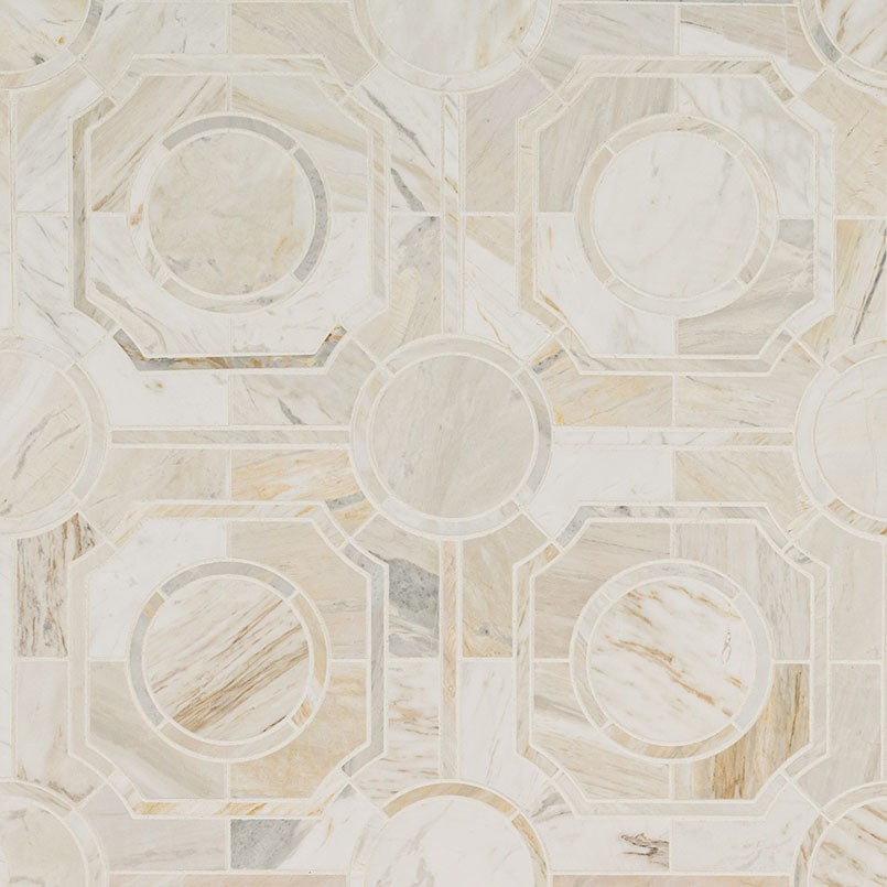 Athena Gold Regency polished marble mosaic