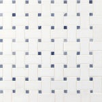 Azula Basketweave polished marble mosaic