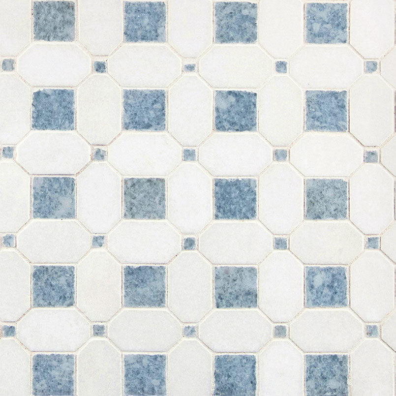 Azula Hatchwork polished marble mosaic