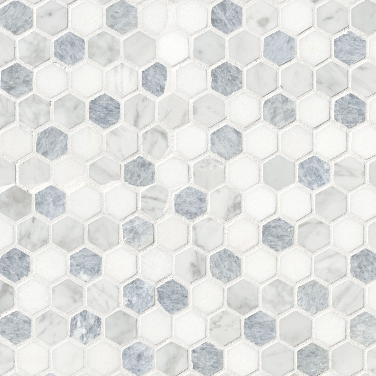 Azula 1 inch Hex polished marble mosaic