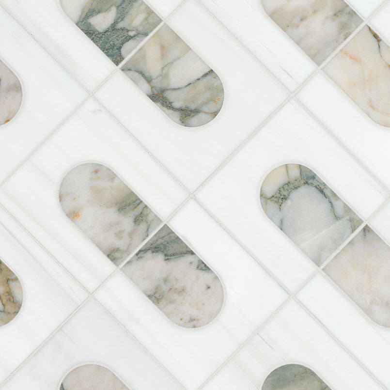 Bianco Dolomite Moderno polished - angle view