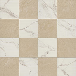 Casa Duet Calacatta Crema Checkered