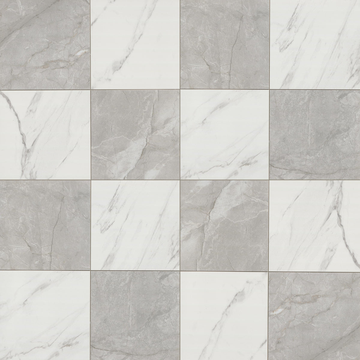 Casa Duet Calacatta Grigio Checkered