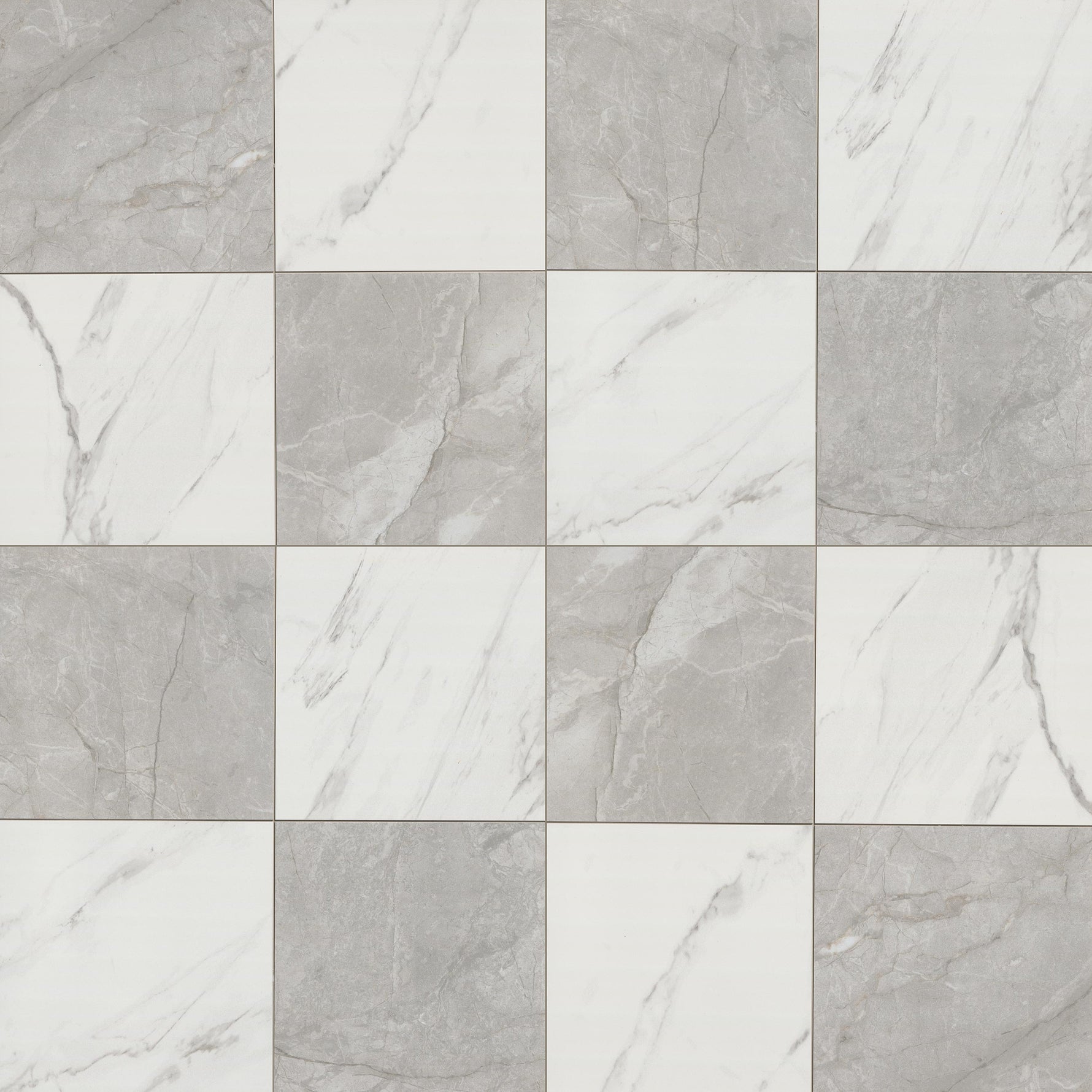 Casa Duet Calacatta Grigio Checkered