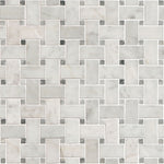 Carrara White Basketweave Honed