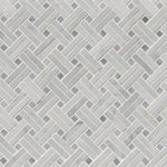Carrara White Basketweave Pattern 2 Polished