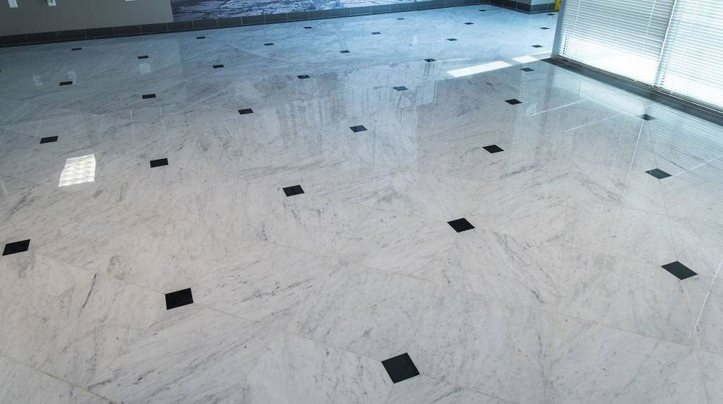 Carrara White marble room scene
