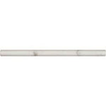 Carrara White Pencil Molding 3/4x12 Polished — 20 pcs/box (20.0 lin ft)