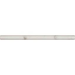 Carrara White Pencil Molding 3/4x12 Polished — 20 pcs/box (20.0 lin ft)
