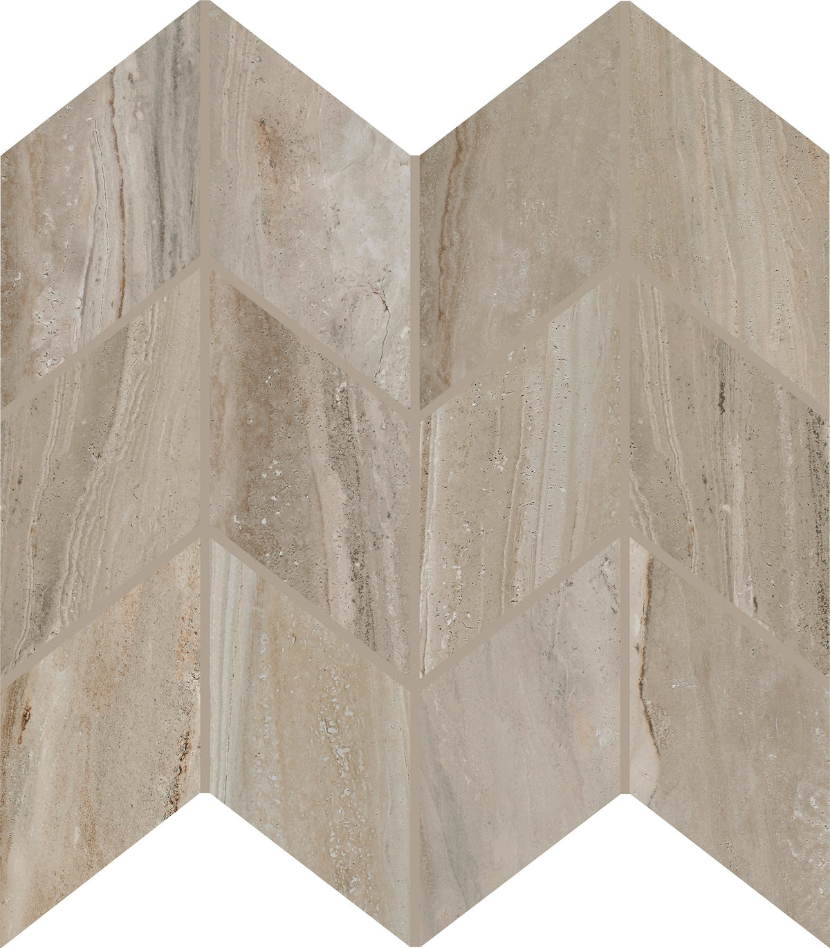 Daltile Famed Luxe marble-look chevron mosaic
