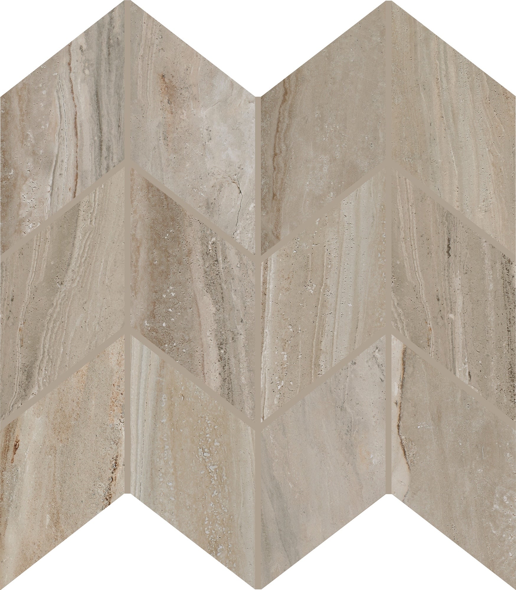 Daltile Famed Luxe marble-look chevron mosaic