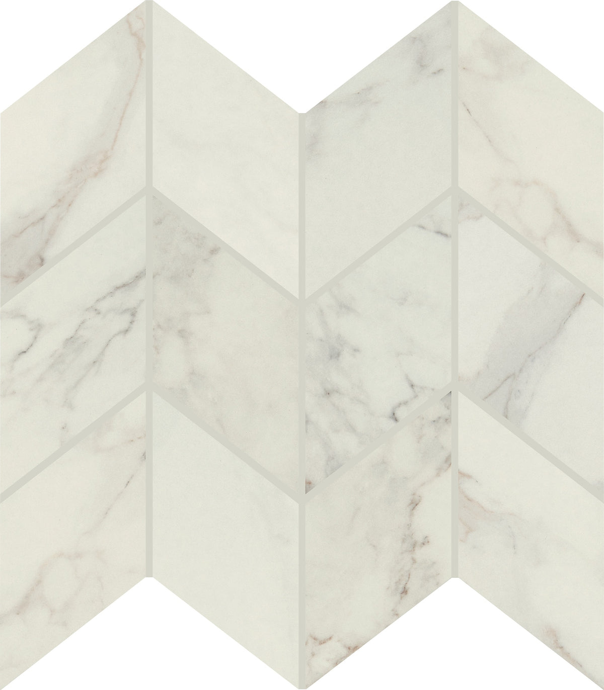Daltile Famed Diamond marble-look chevron mosaic