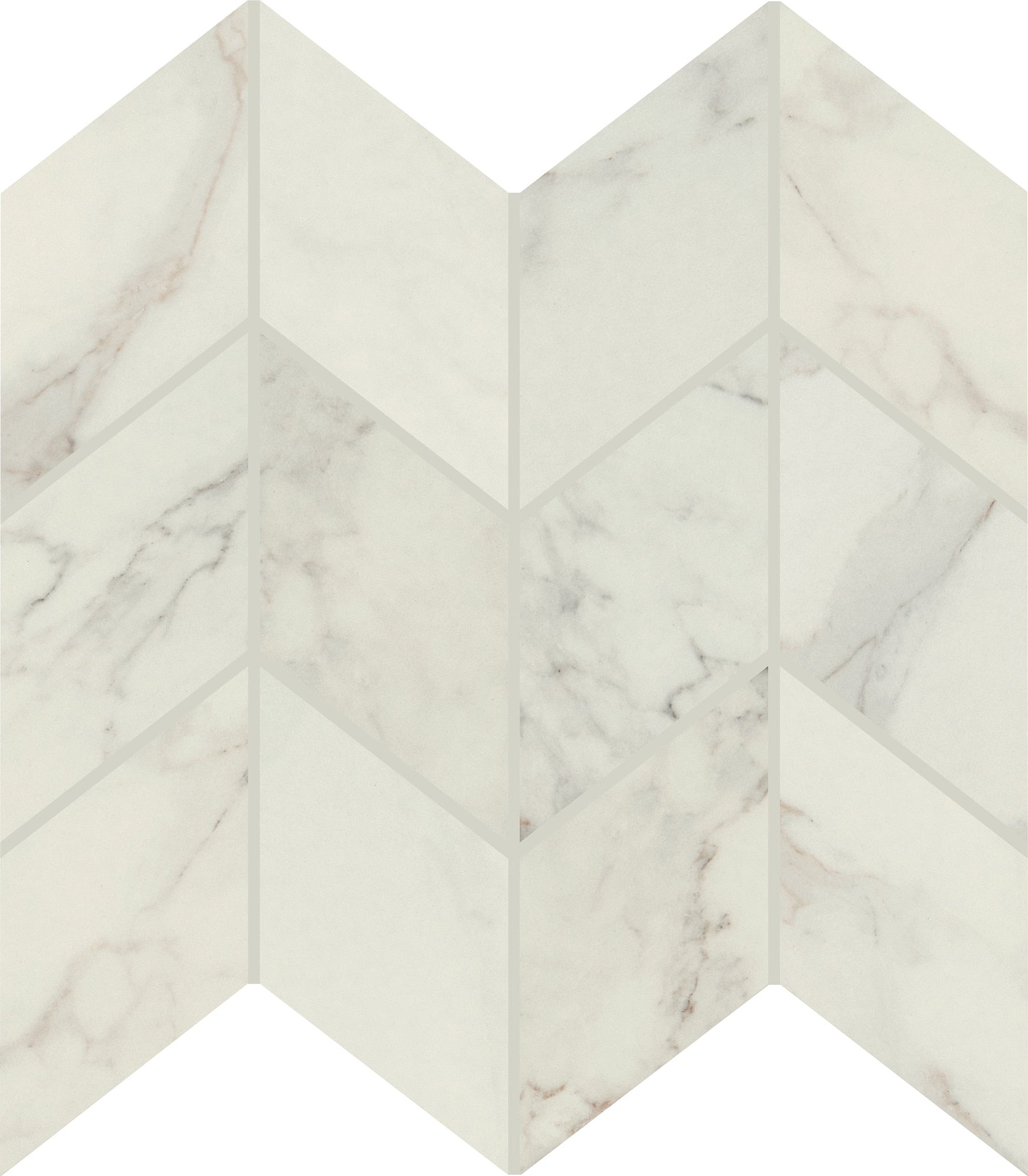Daltile Famed Diamond marble-look chevron mosaic