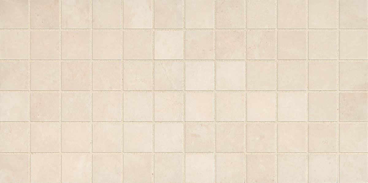 Daltile Affinity Cream 2″×2″ glazed ceramic mosaic