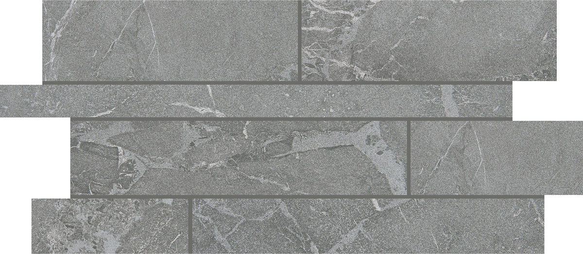 Daltile Enlite Transcend random linear porcelain mosaic