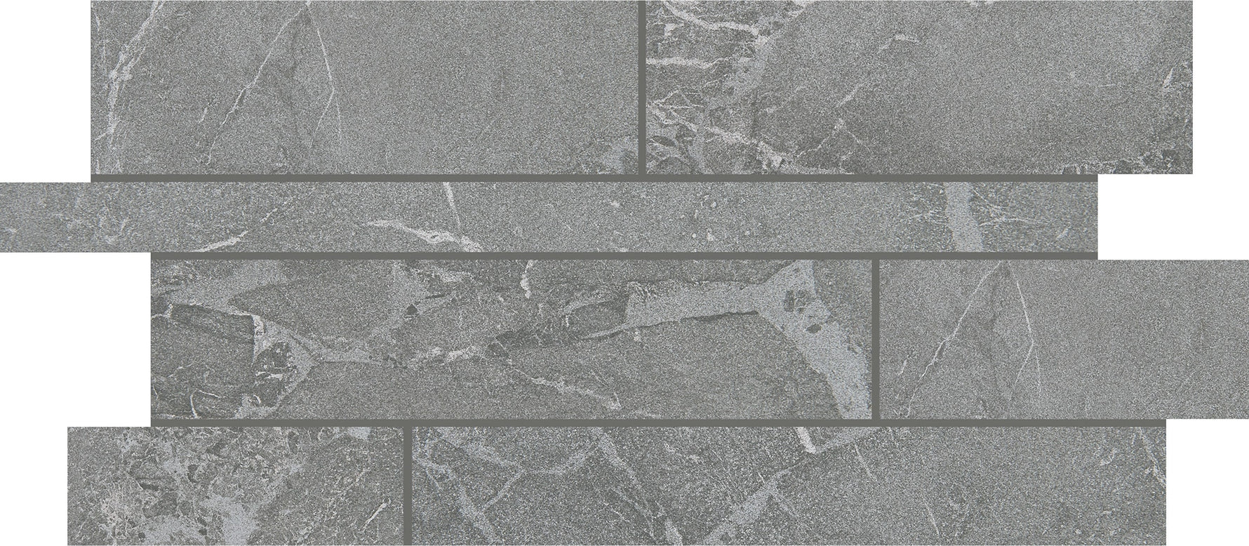 Daltile Enlite Transcend random linear porcelain mosaic