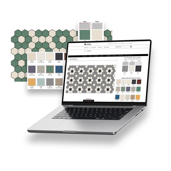 Daltile Mystic Blend Garden Multi Lattice Brushed Natural Stone Mosaic Tile tile