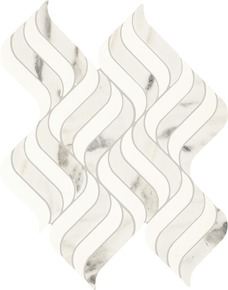 Daltile Eclessia Marble - Arabescato Argento Blend tile