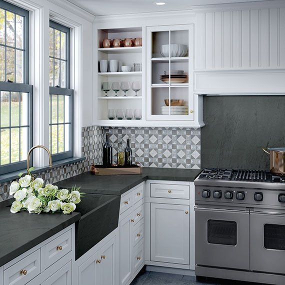 Daltile Soapstone - Natural Stone Slab - Black Soapstone tile