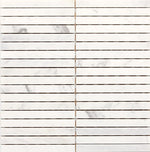 Daltile Stone A La Mod Contempo White natural stone linear mosaic