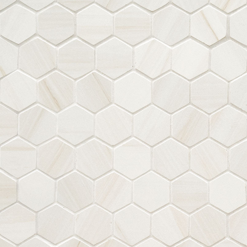 MSI Eden Marble-Look Porcelain Mosaics - Dolomite 2x2 Hexagon