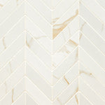 MSI Eden Marble-Look Porcelain Mosaics - Calacatta Chevron 12x15