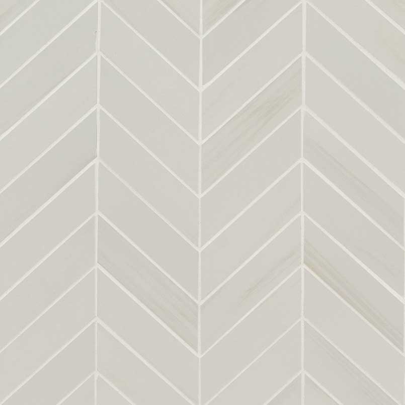 MSI Eden Marble-Look Porcelain Mosaics - Dolomite Chevron 12x15